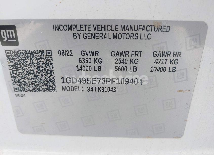 Photo 8 of 2023 Gmc Sierra 3500HD CHASSIS PRO (VIN 1GD49SE73PF109404)