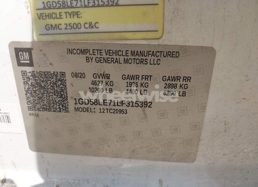 Photo 8 of 2020 Gmc Sierra 2500HD 4WD DOUBLE CAB LONG BED (VIN 1GD58LE71LF315392)