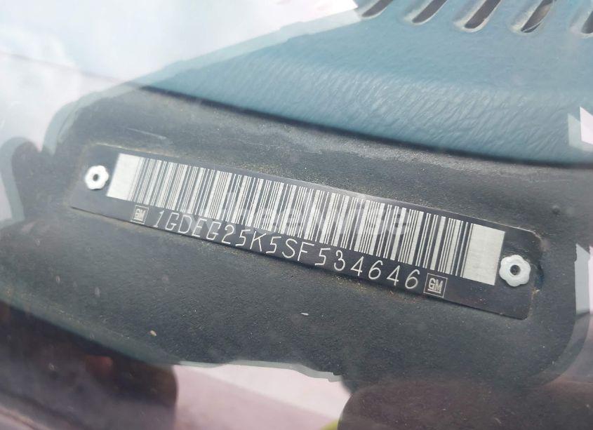 Photo 9 of 1995 Gmc Rally WAGON / VAN G2500 (VIN 1GDEG25K5SF534646)