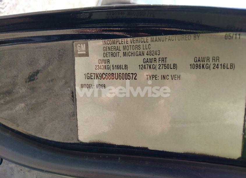 Photo 9 of 2011 Cadillac Dts STANDARD (VIN 1GE7K9C68BU600572)