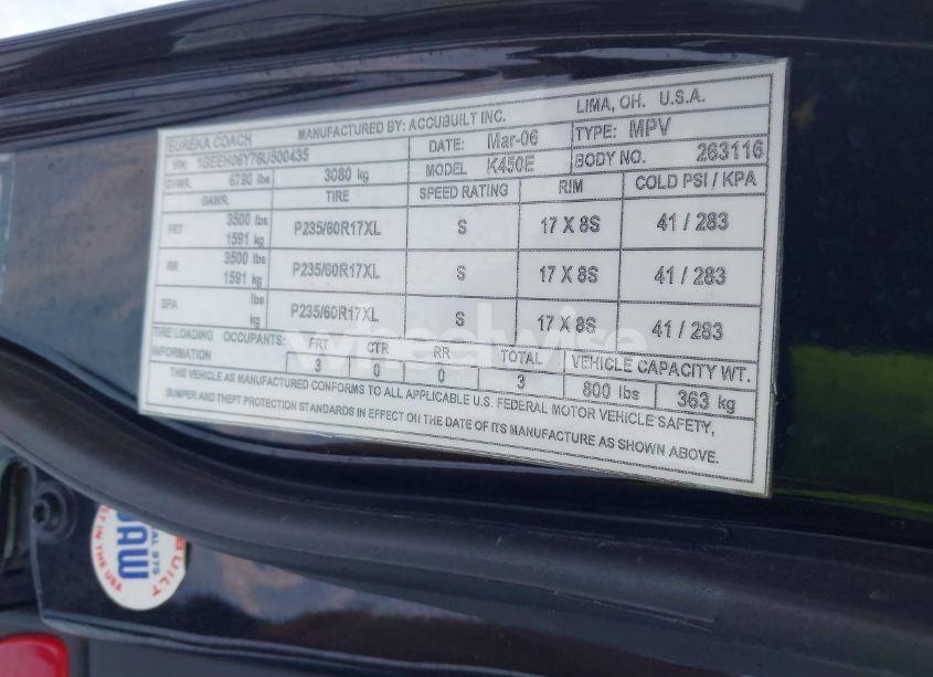 Photo 9 of 2006 Cadillac Dts STANDARD (VIN 1GEEH06Y76U500435)