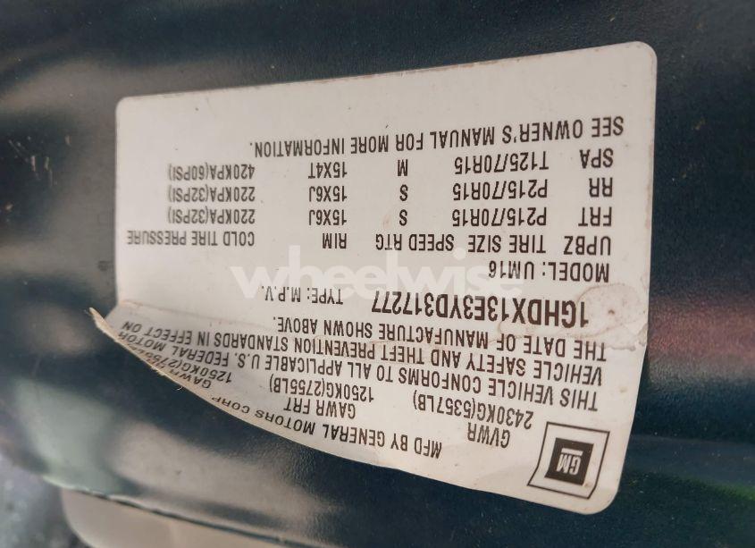 Photo 9 of 2000 Oldsmobile Silhouette PREMIERE EDITION (VIN 1GHDX13E3YD317277)