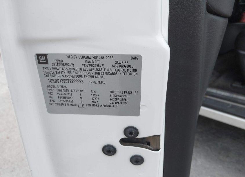 Photo 8 of 2007 Gmc Envoy SLE (VIN 1GKDS13S572298823)