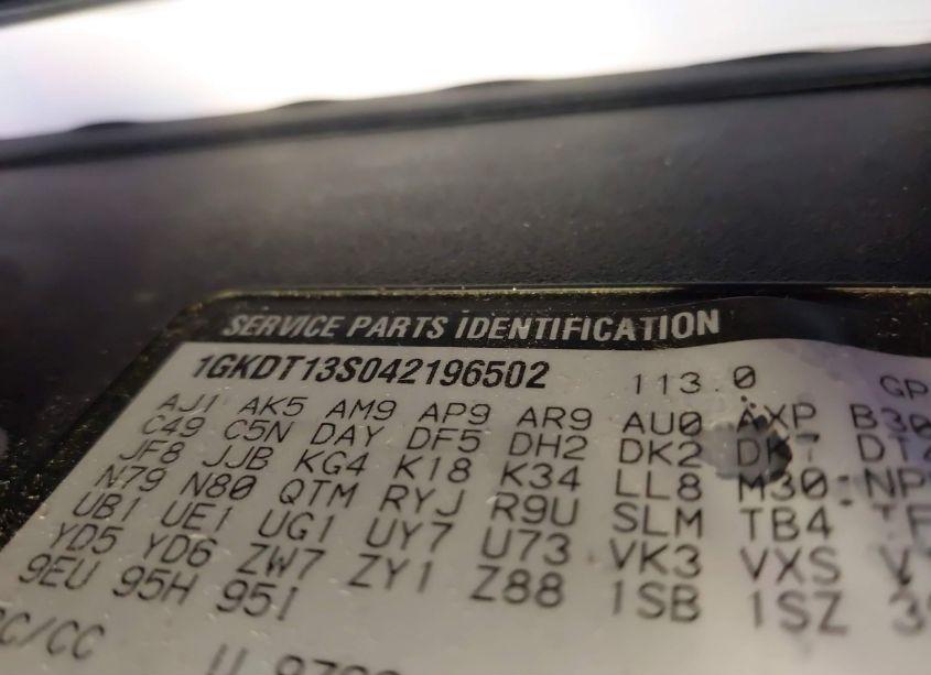 Photo 9 of 2004 Gmc Envoy SLE (VIN 1GKDT13S042196502)