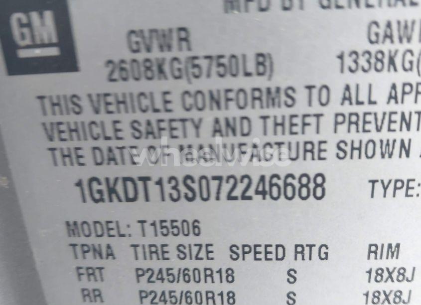 Photo 9 of 2007 Gmc Envoy SLT (VIN 1GKDT13S072246688)