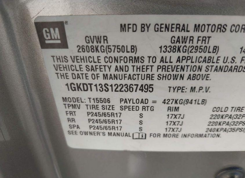 Photo 9 of 2002 Gmc Envoy SLT (VIN 1GKDT13S122367495)