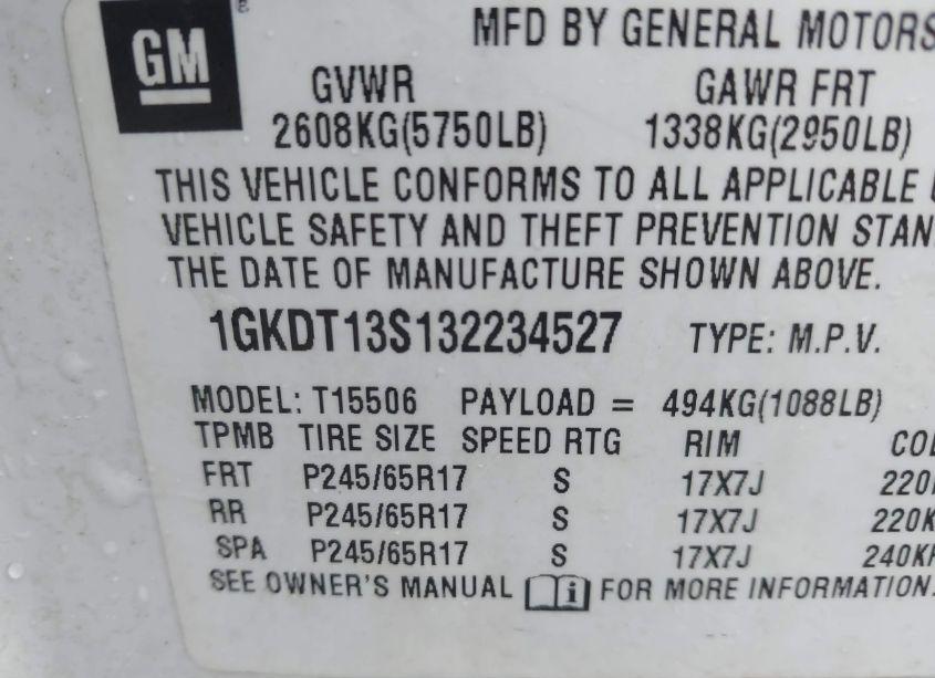 Photo 9 of 2003 Gmc Envoy SLE (VIN 1GKDT13S132234527)