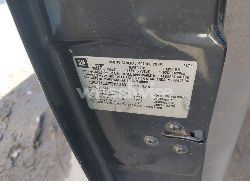 Photo 9 of 2007 Gmc Envoy SLE (VIN 1GKDT13S272188759)