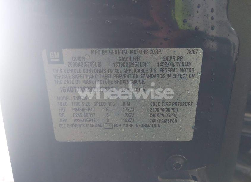 Photo 9 of 2008 Gmc Envoy SLE (VIN 1GKDT13S382133514)