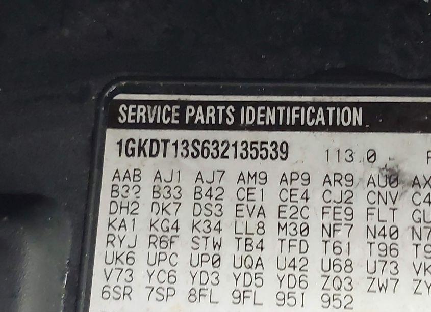 Photo 9 of 2003 Gmc Envoy SLT (VIN 1GKDT13S632135539)