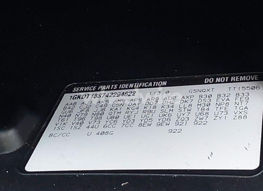 Photo 9 of 2004 Gmc Envoy SLT (VIN 1GKDT13S742294622)