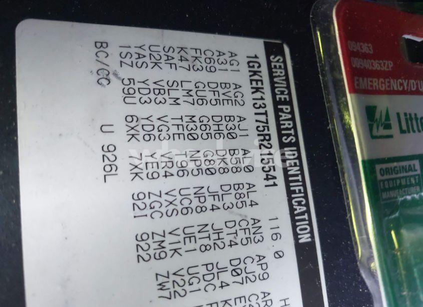 Photo 9 of 2005 Gmc Yukon SLT (VIN 1GKEK13T75R215541)