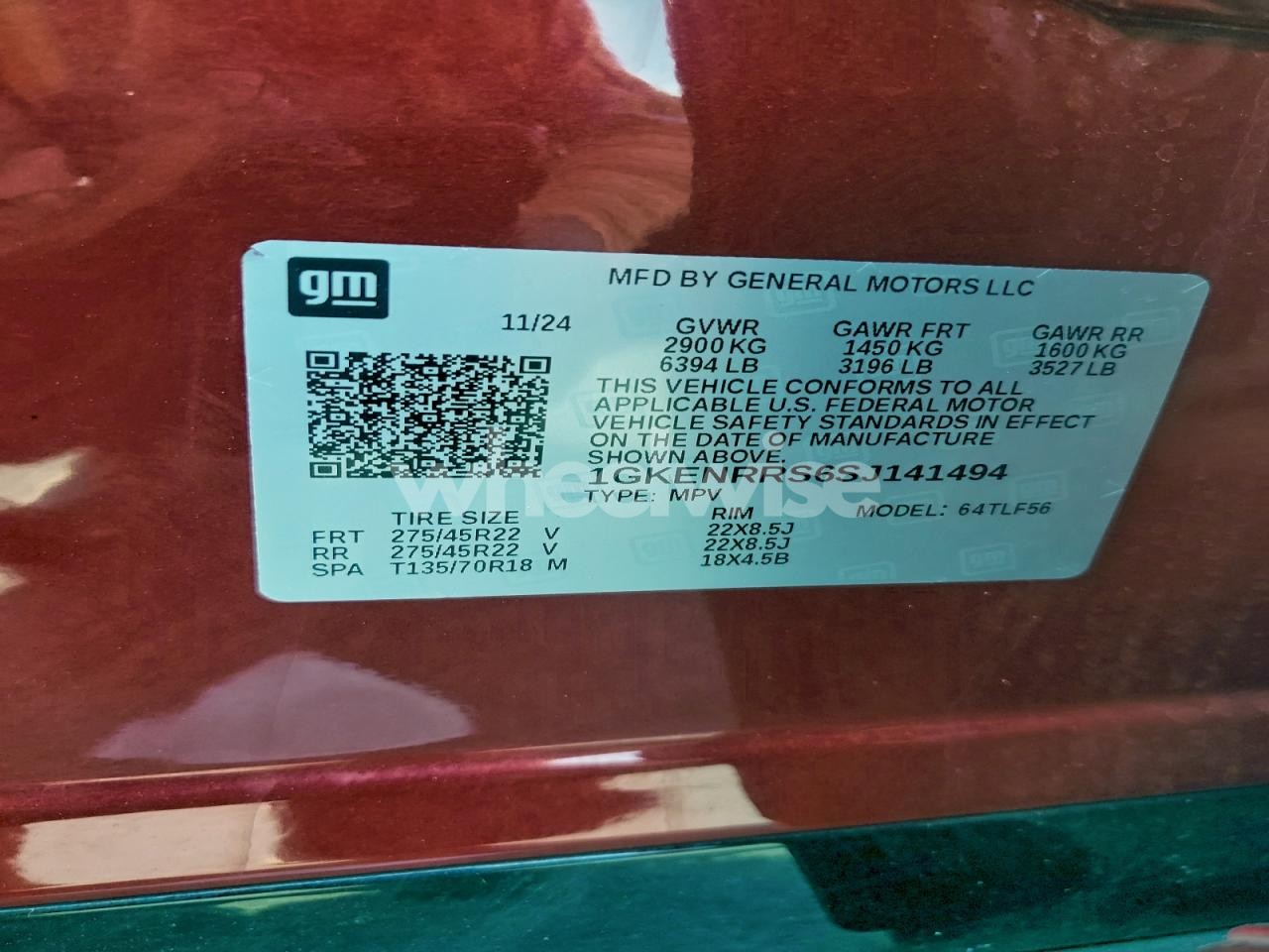 Photo 14 of 2025 GMC ACADIA DENALI (VIN 1GKENRRS6SJ141494)