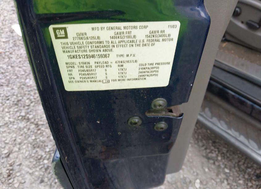 Photo 9 of 2004 Gmc Envoy XUV SLT (VIN 1GKES12S946159367)