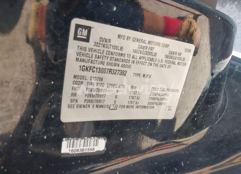 Photo 9 of 2007 Gmc Yukon SLT (VIN 1GKFC13007R327382)