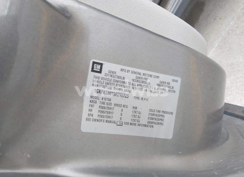 Photo 9 of 2009 Gmc Yukon SLT2 (VIN 1GKFK33019R248725)