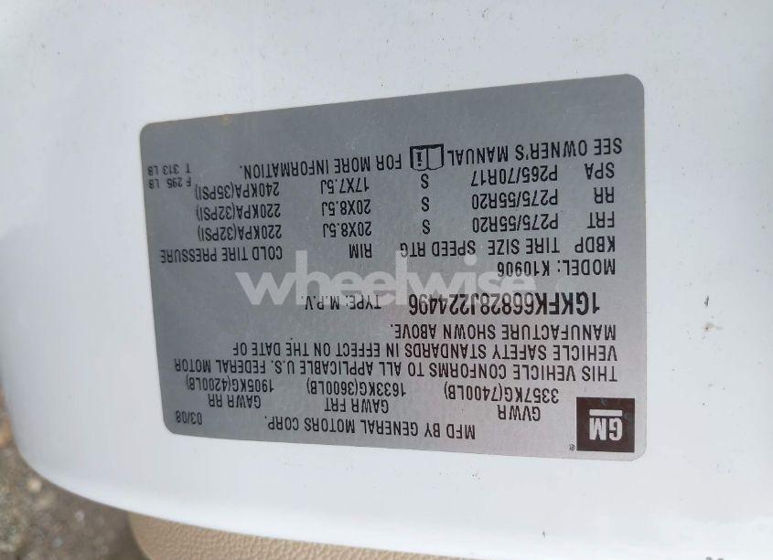 Photo 9 of 2008 Gmc Yukon XL 1500 DENALI (VIN 1GKFK66828J224496)