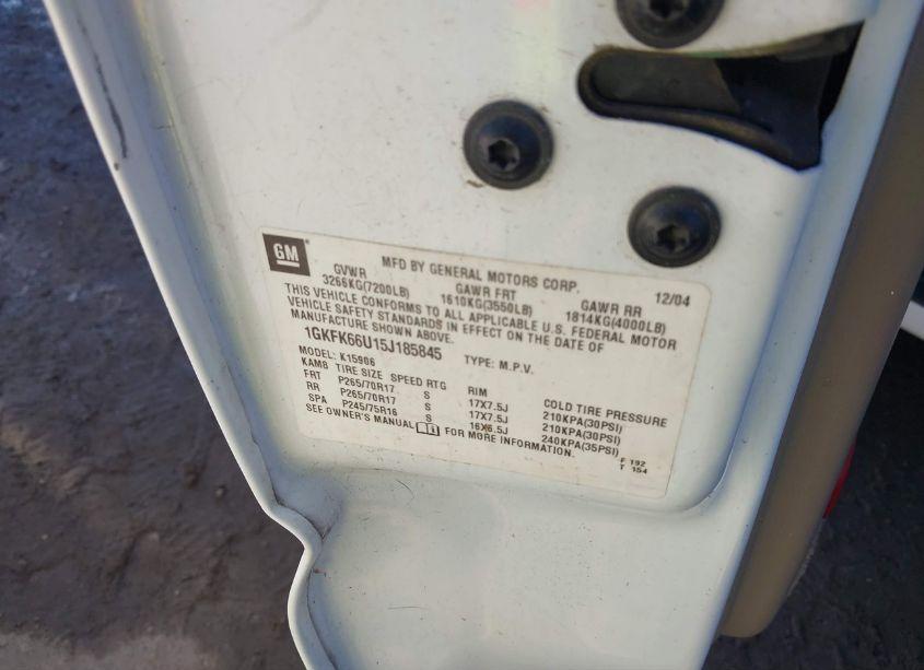 Photo 9 of 2005 Gmc Yukon XL 1500 DENALI (VIN 1GKFK66U15J185845)
