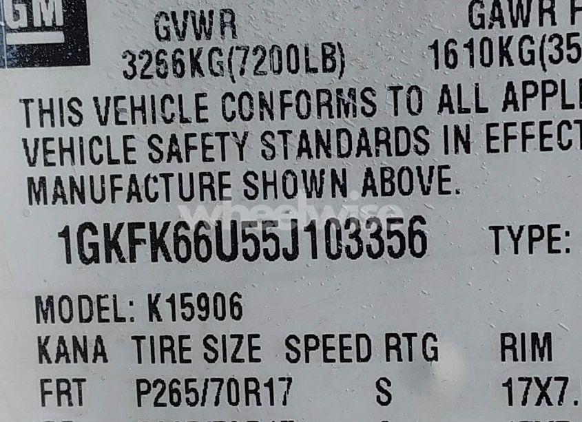 Photo 9 of 2005 Gmc Yukon XL 1500 DENALI (VIN 1GKFK66U55J103356)