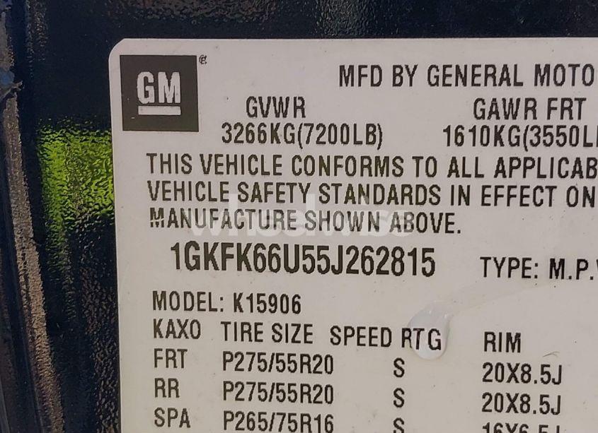 Photo 9 of 2005 Gmc Yukon XL 1500 DENALI (VIN 1GKFK66U55J262815)