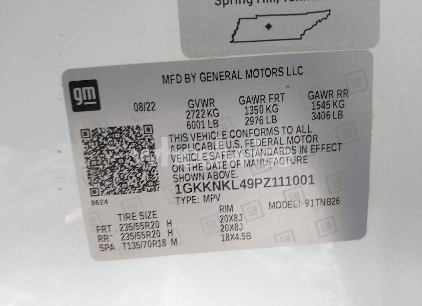 Photo 9 of 2023 Gmc Acadia FWD SLE (VIN 1GKKNKL49PZ111001)