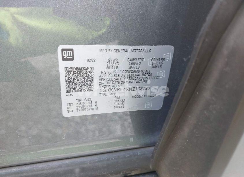 Photo 9 of 2022 Gmc Acadia FWD SLE (VIN 1GKKNKL4XNZ132730)