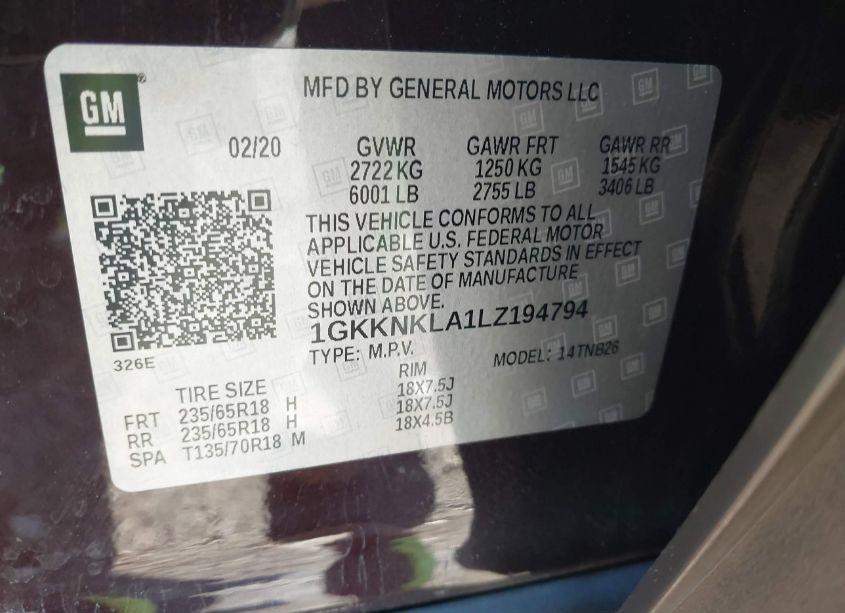 Photo 9 of 2020 Gmc Acadia FWD SLE (VIN 1GKKNKLA1LZ194794)