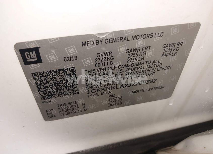 Photo 9 of 2018 Gmc Acadia SLE-1 (VIN 1GKKNKLA2JZ209882)