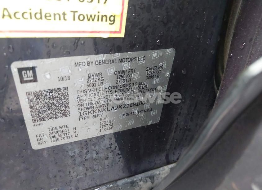 Photo 9 of 2019 Gmc Acadia SLE-1 (VIN 1GKKNKLA2KZ168106)