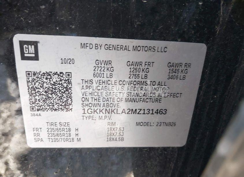 Photo 9 of 2021 Gmc Acadia FWD SLE (VIN 1GKKNKLA2MZ131463)