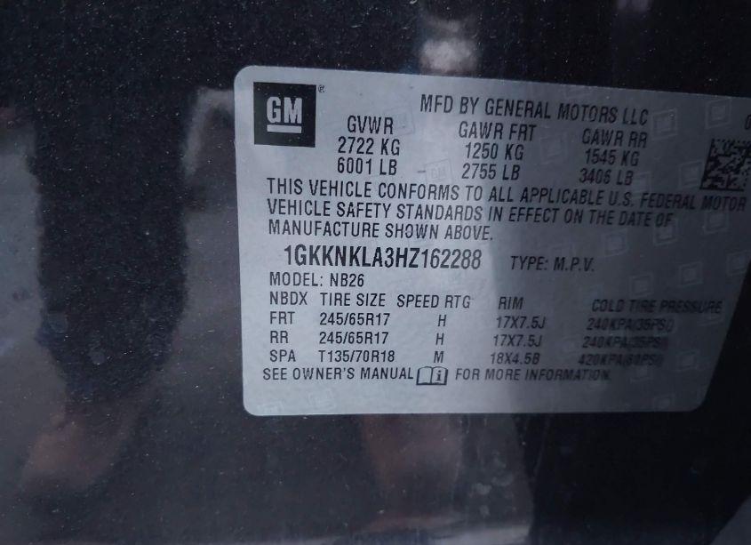 Photo 9 of 2017 Gmc Acadia SLE-1 (VIN 1GKKNKLA3HZ162288)