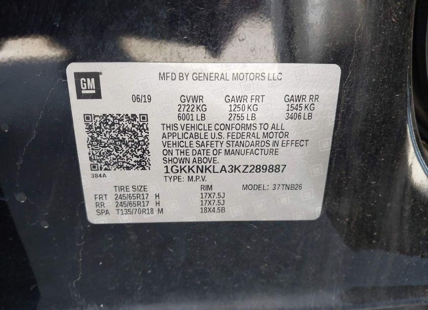 Photo 9 of 2019 Gmc Acadia SLE-1 (VIN 1GKKNKLA3KZ289887)