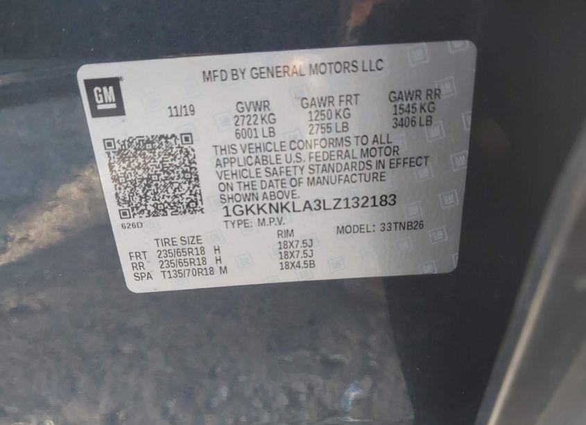 Photo 9 of 2020 Gmc Acadia FWD SLE (VIN 1GKKNKLA3LZ132183)