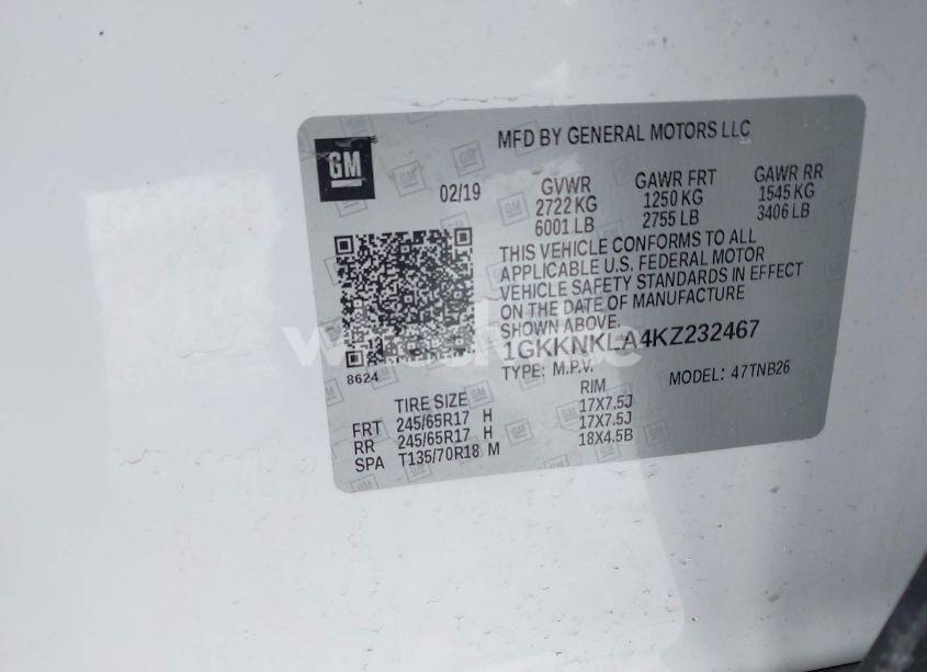 Photo 9 of 2019 Gmc Acadia SLE-1 (VIN 1GKKNKLA4KZ232467)