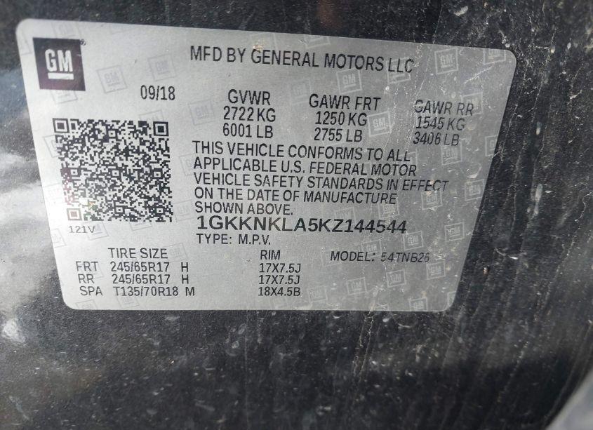 Photo 9 of 2019 Gmc Acadia SLE-1 (VIN 1GKKNKLA5KZ144544)