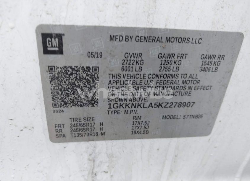 Photo 9 of 2019 Gmc Acadia SLE-1 (VIN 1GKKNKLA5KZ278907)