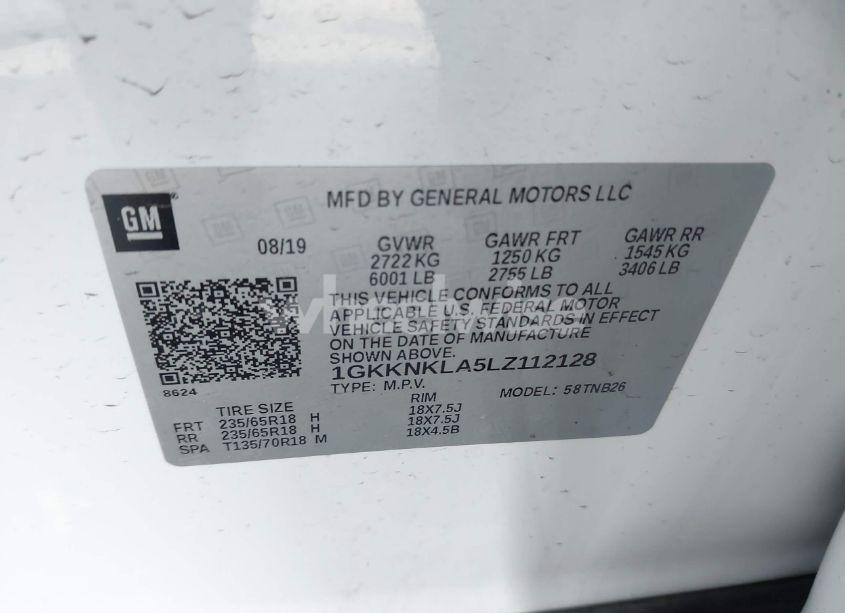 Photo 9 of 2020 Gmc Acadia FWD SLE (VIN 1GKKNKLA5LZ112128)