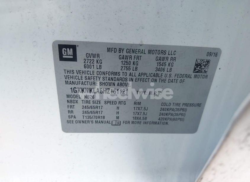 Photo 9 of 2017 Gmc Acadia SLE-1 (VIN 1GKKNKLA6HZ161121)