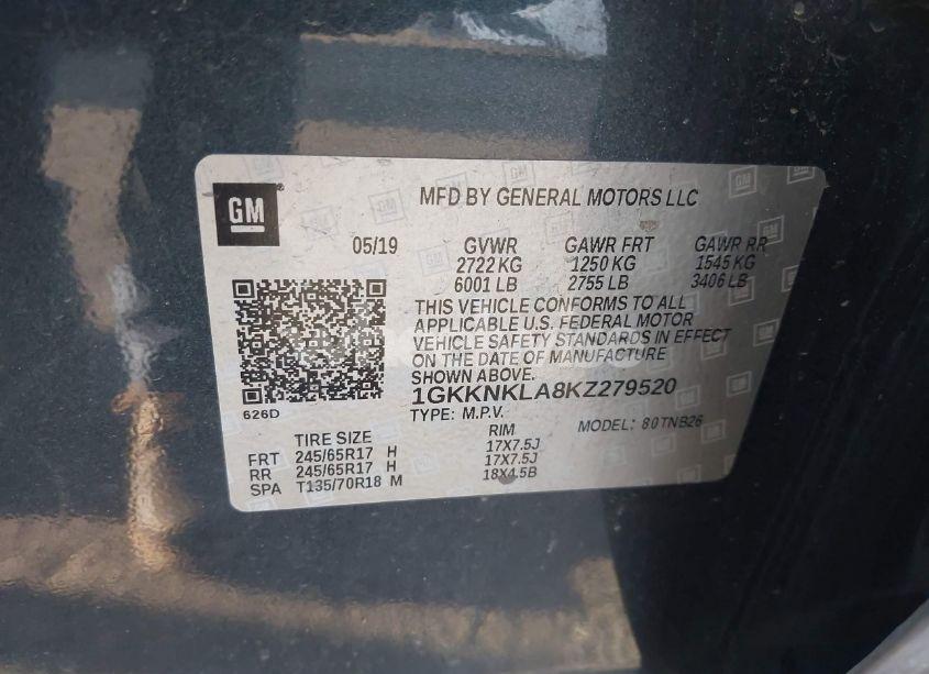 Photo 9 of 2019 Gmc Acadia SLE-1 (VIN 1GKKNKLA8KZ279520)