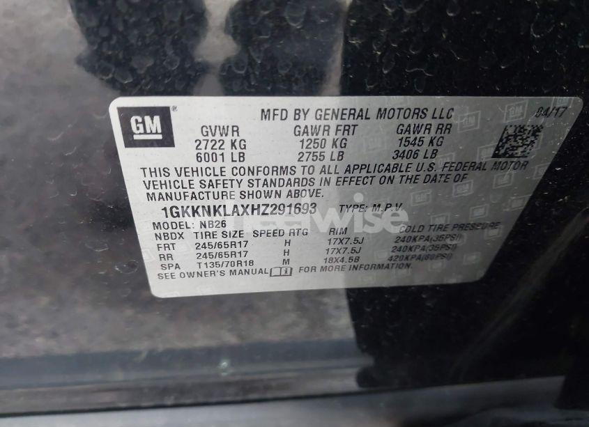 Photo 9 of 2017 Gmc Acadia SLE-1 (VIN 1GKKNKLAXHZ291693)