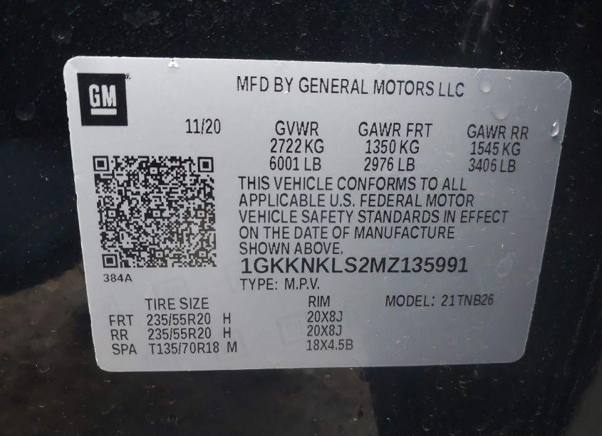 Photo 9 of 2021 Gmc Acadia FWD SLE (VIN 1GKKNKLS2MZ135991)