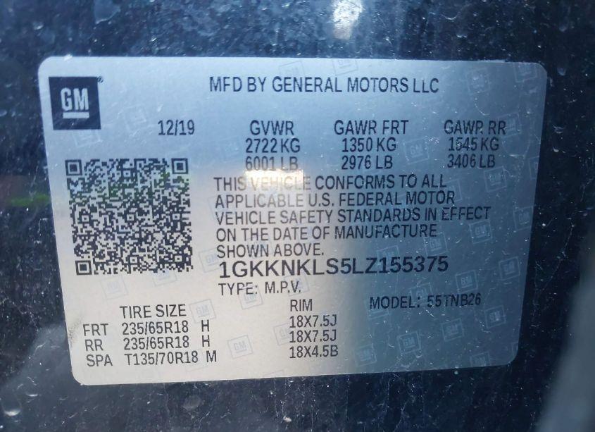 Photo 9 of 2020 Gmc Acadia FWD SLE (VIN 1GKKNKLS5LZ155375)