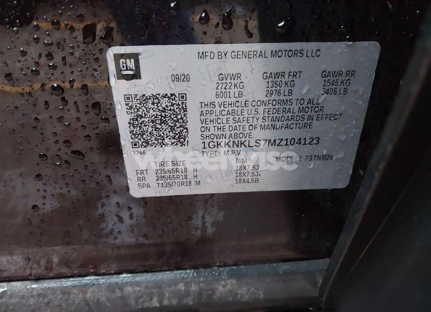 Photo 9 of 2021 Gmc Acadia FWD SLE (VIN 1GKKNKLS7MZ104123)