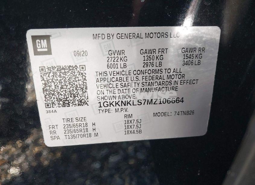 Photo 9 of 2021 Gmc Acadia FWD SLE (VIN 1GKKNKLS7MZ106664)