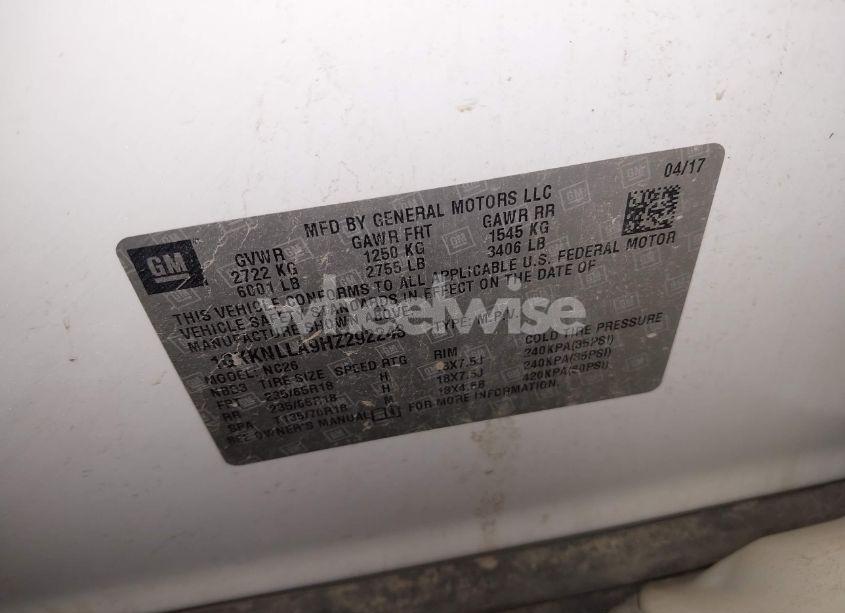 Photo 9 of 2017 Gmc Acadia SLE-2 (VIN 1GKKNLLA9HZ292243)