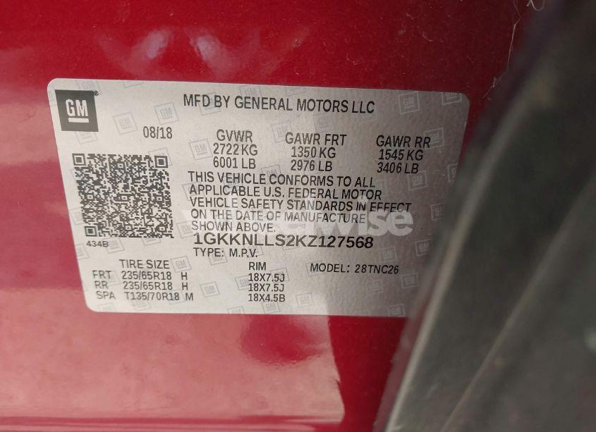 Photo 9 of 2019 Gmc Acadia SLE-2 (VIN 1GKKNLLS2KZ127568)