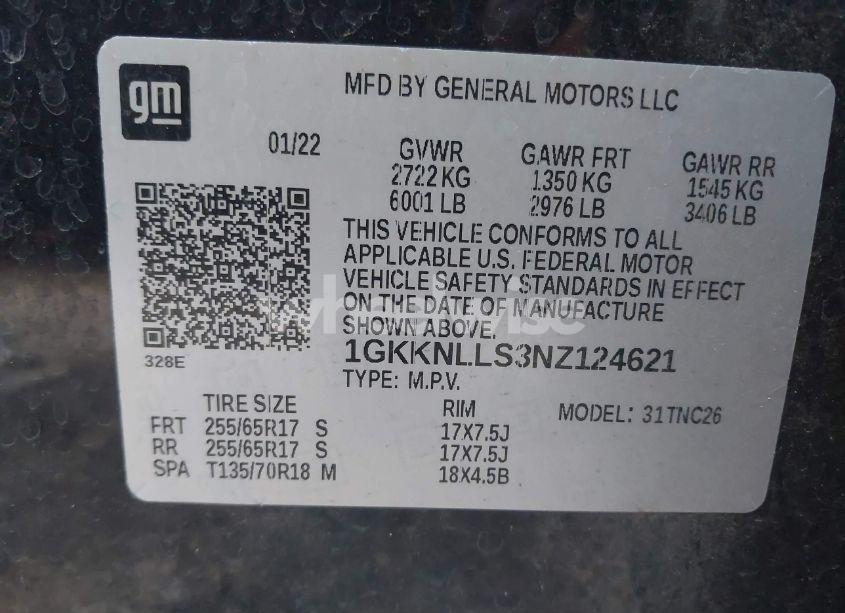 Photo 9 of 2022 Gmc Acadia AWD AT4 (VIN 1GKKNLLS3NZ124621)