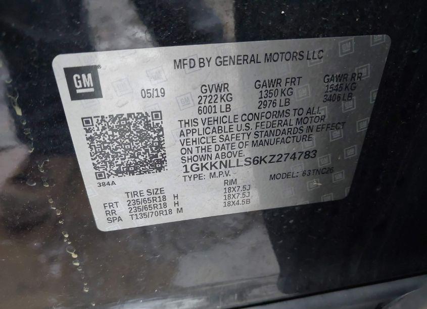 Photo 9 of 2019 Gmc Acadia SLE-2 (VIN 1GKKNLLS6KZ274783)