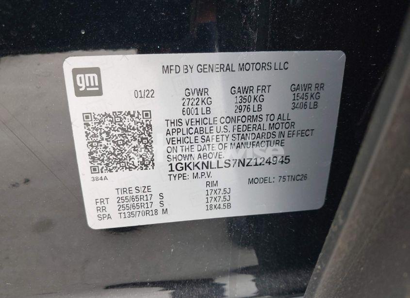 Photo 9 of 2022 Gmc Acadia AWD AT4 (VIN 1GKKNLLS7NZ124945)