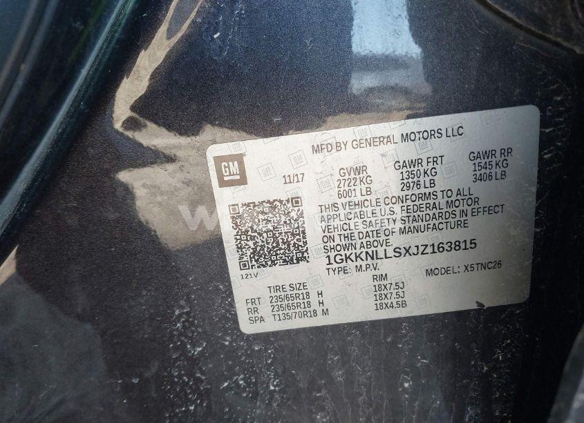 Photo 9 of 2018 Gmc Acadia SLE-2 (VIN 1GKKNLLSXJZ163815)